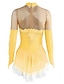 Χαμηλού Κόστους Καλλιτεχνικό πατινάζ-Φόρεμα για φιγούρες πατινάζ Γυναικεία Κοριτσίστικα Patinaj Φορέματα Κίτρινο Σκούρο μωβ Dusty Rose Κουρελού Λουλούδι Δίχτυ Σπαντέξ Υψηλή Ελαστικότητα Ανταγωνισμός Ενδυμασία πατινάζ Χειροποίητο Φλοράλ