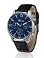 billige Kvartsklokker-Quartz Watch for Men Analog Quartz Large Dial Alloy Stylish  Men Wrist Watch Faux Leather Watchband Luxury Quartz Casual Clock