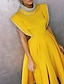 preiswerte Abendkleider-A-Linie Abendkleider Elegant Kleid Partykleidung Formeller Abend Tee-Länge Ärmellos Stehkragen Stretchstoff mit Perlenstickerei 2024
