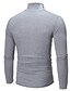 cheap Men&#039;s Pullover Sweater-Men&#039;s Pure Color T-Shirt Thermal Mock Turtleneck Tops Long Sleeve Basic Casual Baselayers Comfort Slim Fit Pullover Shirt Tops Blouse for Autumn Navy Blue