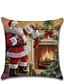 cheap Home &amp; Garden-6 pcs Faux Linen Pillow Cover, Traditional Christmas Holiday Christmas Square Traditional Classic