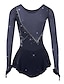 abordables Tenues de patinage artistique-Robe de Patinage Artistique Femme Fille Patinage Robes Tenue Noir Blanche Jaune Patchwork Maille Spandex Haute élasticité Entraînement Professionnel Compétition Tenue de Patinage Respirable Fait à la