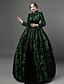 cheap Historical &amp; Vintage Costumes-Queen Elizabeth Maria Antonietta Rococo Victorian Cocktail Dress Vintage Dress Dress Party Costume Masquerade Ball Gown Prom Dress Women&#039;s Costume Vintage Cosplay Party Prom Long Sleeve Long Length