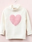 cheap Sweaters &amp; Cardigans-Kids Girls&#039; Basic Color Block Long Sleeve Sweater &amp; Cardigan White