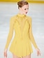 cheap Figure Skating-Figure Skating Dress Women&#039;s Girls&#039; Ice Skating Dress Outfits Light Yellow White Pink Open Back Mesh Spandex High Elasticity Competition Skating Wear Handmade Ice Skating Figure Skating