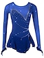 cheap Ice Skating Dresses , Pants &amp; Jackets-Figure Skating Dress Women&#039;s Girls&#039; Ice Skating Dress Outfits Black White Yellow Patchwork Mesh Spandex High Elasticity Practice Professional Competition Skating Wear Breathable Handmade Crystal