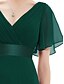 cheap The Wedding Store-A-Line Mother of the Bride Dress Elegant Plus Size V Neck Floor Length Chiffon Short Sleeve with Sash / Ribbon Ruching 2024