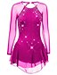 cheap Ice Skating Dresses , Pants &amp; Jackets-Figure Skating Dress Women&#039;s Girls&#039; Ice Skating Dress Outfits Light Purple Violet Black Mesh Spandex High Elasticity Training Practice Professional Skating Wear Anatomic Design Quick Dry Handmade