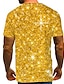 Χαμηλού Κόστους ανδρικό μπλουζάκι 3d-Ανδρικά Πουκάμισο Μπλουζάκι Γραφική Αφηρημένο Στρογγυλή Λαιμόκοψη Βυσσινί Χρυσό Πράσινο του τριφυλλιού Μεγάλα Μεγέθη Καθημερινά Εξόδου Κοντομάνικο Πλισέ Στάμπα Ρούχα Κομψό στυλ street Εξωγκωμένος