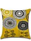 cheap Home &amp; Garden-Set of 9 Faux Linen Pillow Cover, Floral Geometic Wedding Fashion Throw Pillow Outdoor Cushion for Sofa Couch Bed Chair Yellow