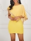 Χαμηλού Κόστους Μίνι Φορέματα-Γυναικεία Φόρεμα ριχτό Μίνι φόρεμα Μαύρο Βυσσινί Κίτρινο Κρασί Φούξια Ασημί Βαθυγάλαζο Κοντομάνικο Μονόχρωμο Πούλιες Ανοιξη καλοκαίρι Στρογγυλή Λαιμόκοψη Για τη μητέρα 2021 Τ M L XL XXL 3XL 4XL 5XL