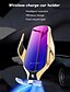 cheap Wireless Chargers-R9 Wireless Car Charger Automatic Smart Sensor LED Light Induction Car Mount Car Phone Holder Type-C Interface 10W Fast Charger Car Wireless Charger For  iPhone 11 Pro Max/ Samsung S10 Plus Huawei