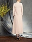 cheap Mother of Bride Dresses with Jacket-A-Line Mother of the Bride Dress Spaghetti Strap Tea Length Chiffon 3/4 Length Sleeve Wrap Included with Ruching 2023