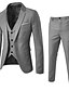 cheap Men&#039;s Trench Coat-Black / Red / Navy Blue Slim Polyester Men&#039;s Suit - Notch lapel collar