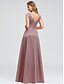 cheap Prom Dresses-A-Line Elegant Wedding Guest Cocktail Party Dress V Neck V Back Sleeveless Asymmetrical Polyester with Crystals Beading 2022