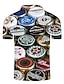 baratos Pólos para Homem-Homens Camisa de golfe Camisa de tênis Gráfico 3D Tamanhos Grandes Estampado Manga Curta Diário Blusas Moda de Rua Exagerado Colarinho de Camisa Arco-íris