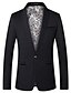 cheap Men&#039;s Trench Coat-Men&#039;s Blazer Slim Polyester Men&#039;s Suit Blue / Khaki / Black - Shirt Collar / Plus Size