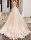 cheap Wedding Dresses-Wedding Dresses Mermaid / Trumpet Off Shoulder Long Sleeve Court Train Lace Bridal Gowns With Lace Insert 2024