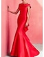 billiga Aftonklänningar-sjöjungfru vacker rygg röd grön klänning formell aftonklänning off shoulder kortärmad golvlång satin med volanger drapering 2024