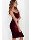 cheap Women&#039;s Dresses-Women&#039;s Bodycon Sleeveless Solid Colored Deep V Black Wine Royal Blue S M L XL