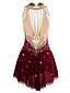 abordables Robes de Patinage Artistique-Robe de Patinage Artistique Femme Fille Patinage Robes Tenue Violet Blanc / Blanc Jaune et jaune Dos ouvert Spandex Micro-élastique Entraînement Tenue de Patinage Classique Cristal / Stras Sans