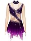 cheap Ice Skating Dresses , Pants &amp; Jackets-Figure Skating Dress Women&#039;s Girls&#039; Ice Skating Dress Outfits Violet White / White Yellow Spandex High Elasticity Competition Skating Wear Warm Handmade Jeweled Rhinestone Long Sleeve Ice Skating