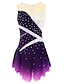 cheap Figure Skating-Figure Skating Dress Women&#039;s Girls&#039; Ice Skating Dress Outfits Light Purple Yan pink Violet Spandex Micro-elastic Training Skating Wear Handmade Classic Crystal / Rhinestone Sleeveless Ice Skating