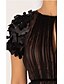 cheap Evening Dresses-A-Line Prom Dresses Empire Floral Dress Prom Formal Evening Floor Length Jewel Neck Short Sleeve Chiffon with Pleats Appliques 2022