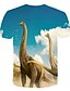 cheap Tops-Boys T shirt Short Sleeve T shirt Tee Animal Dinosaur Print 3D Print Active Streetwear Cool Polyester Spandex Kids Toddler Print 3D Printed Graphic Shirt