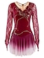 Χαμηλού Κόστους Φορέματα Πατινάζ, Παντελόνια &amp; Τζάκετ-Φόρεμα για φιγούρες πατινάζ Γυναικεία Κοριτσίστικα Patinaj Φορέματα Σύνολα Σκούρο κόκκινο Βιολετί Ανοιχτό Μπλε του Ουρανού Λουλούδι φωτεινή βαφή Σπαντέξ Υψηλή Ελαστικότητα Ανταγωνισμός / Καλοκαίρι