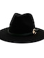 رخيصةأون قبعات الرجال-رجالي قبعة فيدورا بريم هات أسود أصفر حفلة لون سادة