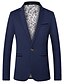 cheap Men&#039;s Trench Coat-Men&#039;s Blazer Slim Polyester Men&#039;s Suit Blue / Khaki / Black - Shirt Collar / Plus Size