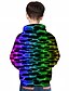 billiga Huvtröjor och tröjor för pojkar-Barn Pojkar Aktiv Streetchic Geometrisk Lappverk Tryck Långärmad Huvtröja och sweatshirt Regnbåge