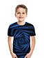 cheap Tops-Kids Boys&#039; T shirt Tee Short Sleeve Patchwork Geometric 3D Print Rainbow Children Tops Summer Active Streetwear New Year