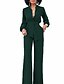 cheap Women&#039;s Jumpsuits-Women&#039;s Jumpsuit Solid Colored Round Neck Streetwear Party Daily Wide Leg Long Sleeve Lantern Sleeve Green Black Royal Blue S M L Fall / High Waist / Plus Size