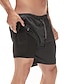 cheap Running &amp; Jogging Clothing-Men&#039;s 2 in 1 with Phone Pocket Compression Shorts Running Shorts Bottoms Sports Outdoor Athletic Breathable Quick Dry Moisture Wicking Fitness Gym Workout Running Sport Solid Colored Activewear Dark