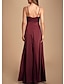 cheap Prom Dresses-A-Line Prom Dresses Elegant Dress Wedding Guest Prom Floor Length Sleeveless Spaghetti Strap Satin with Pleats Slit 2023