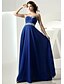 cheap Evening Dresses-A-Line Evening Gown Empire Dress Wedding Guest Formal Evening Floor Length Sleeveless Sweetheart Chiffon with Crystals 2024