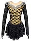 Χαμηλού Κόστους Καλλιτεχνικό πατινάζ-Φόρεμα για φιγούρες πατινάζ Γυναικεία Κοριτσίστικα Patinaj Φορέματα Σύνολα Κίτρινο Κίτρινο &amp; Μαύρο Σκούρο κόκκινο Άνοιγμα πίσω Δίχτυ Σπαντέξ Ελαστικό Νήμα Υψηλή Ελαστικότητα / Μακρυμάνικο / Μονόχρωμο