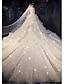 cheap Wedding Dresses-Hall Wedding Dresses Ball Gown Strapless Strapless Watteau Train Tulle Bridal Gowns With Bow(s) Ruched 2023