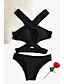 זול טנקיני-בגדי ריקוד נשים בגדי ים ביקיני טנקיני בגד ים שחור מידות גדולות בגדי ים קולר בגדי ים