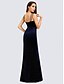 cheap Prom Dresses-Mermaid / Trumpet Glittering Sexy Party Wear Formal Evening Dress Spaghetti Strap Sleeveless Floor Length Velvet with Sequin 2021