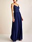 cheap Prom Dresses-A-Line Prom Dresses Minimalist Dress Holiday Floor Length Sleeveless V Neck Chiffon with Pleats 2022