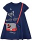 cheap Casual Dresses-Kids Girls&#039; Dress Geometric Navy Blue