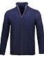 cheap Men&#039;s Sweaters &amp; Cardigans-Men&#039;s Cardigan Solid Colored Long Sleeve Sweater Cardigans Stand Collar Blue Black Army Green