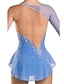 cheap Ice Skating Dresses , Pants &amp; Jackets-Figure Skating Dress Women&#039;s Girls&#039; Ice Skating Dress Sky Blue Patchwork Spandex High Elasticity Training Competition Skating Wear Handmade Crystal / Rhinestone Long Sleeve Ice Skating Figure Skating