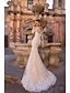 cheap Wedding Dresses-Ball Gown Mermaid / Trumpet Wedding Dresses Sweetheart Neckline Court Train Lace Tulle Lace Over Satin Long Sleeve Sexy Plus Size Modern Detachable with Appliques 2022
