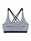 cheap Bikini Sets-Women&#039;s Swimwear Bikini Normal Swimsuit Stripe Striped Black Wireless Halter Neck Bathing Suits Modern Style Casual / Sporty