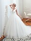 cheap Wedding Dresses-Reception Wedding Dresses A-Line Camisole V Neck Spaghetti Strap Court Train Tulle Bridal Gowns With 2023 Summer Wedding Party, Women&#039;s Clothing