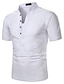 cheap Men&#039;s Polos-Men&#039;s Golf Shirt Tennis Shirt Solid Colored Collar Round Neck Daily Work Short Sleeve Patchwork Tops Basic White Black